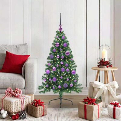 vidaXL Künstlicher vorbeleuchteter Weihnachtsbaum Grün 120 cm PVC - Grün vidaXL Künstlicher vorbeleuchteter Weihnachtsbaum Grün 120 cm PVC - Grün