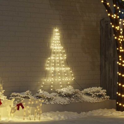 vidaXL LED Weihnachtsbaum mit Erdspießen Warmes Weiß 182 cm Metall - Warmes Weiß vidaXL LED Weihnachtsbaum mit Erdspießen Warmes Weiß 182 cm Metall - Warmes Weiß