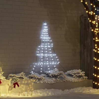 vidaXL LED Weihnachtsbaum mit Erdspießen Kaltweiß 182 cm Metall - Kaltes Weiß vidaXL LED Weihnachtsbaum mit Erdspießen Kaltweiß 182 cm Metall - Kaltes Weiß