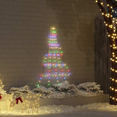vidaXL LED Weihnachtsbaum mit Erdspießen Mehrfarbig 182 cm Metall - Mehrfarbig vidaXL LED Weihnachtsbaum mit Erdspießen Mehrfarbig 182 cm Metall - Mehrfarbig