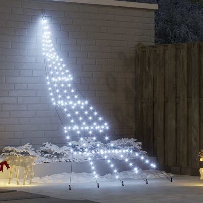 vidaXL LED Weihnachtsbaum mit Erdspießen Kaltweiß 306 cm Metall - Kaltes Weiß vidaXL LED Weihnachtsbaum mit Erdspießen Kaltweiß 306 cm Metall - Kaltes Weiß