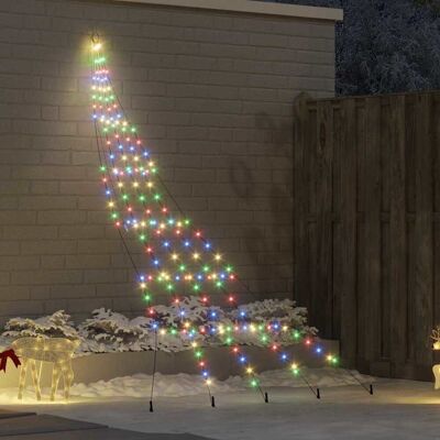 vidaXL LED Weihnachtsbaum mit Erdspießen Mehrfarbig 306 cm Metall - Mehrfarbig vidaXL LED Weihnachtsbaum mit Erdspießen Mehrfarbig 306 cm Metall - Mehrfarbig