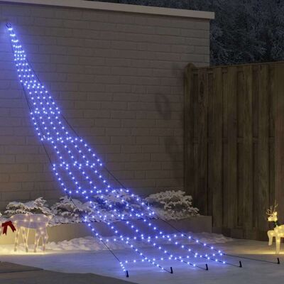 vidaXL LED Weihnachtsbaum mit Erdspießen Blau 511 cm Metall - Blau vidaXL LED Weihnachtsbaum mit Erdspießen Blau 511 cm Metall - Blau