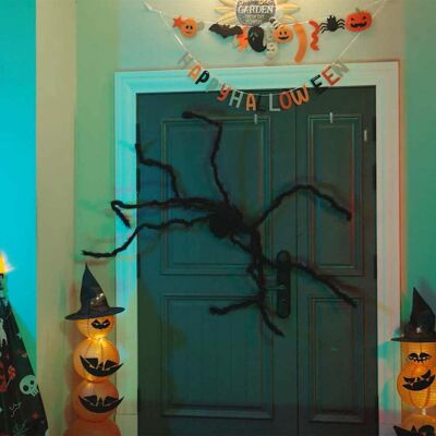 vidaXL Halloween Spinnen Dekoration 6 pcs Schwarz 75 cm - Schwarz vidaXL Halloween Spinnen Dekoration 6 pcs Schwarz 75 cm - Schwarz