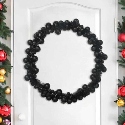 vidaXL Weihnachtskugelgirlande Schwarz 186 cm Polystyrol - Schwarz vidaXL Weihnachtskugelgirlande Schwarz 186 cm Polystyrol - Schwarz