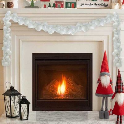 vidaXL Weihnachtskugelgirlande Weiß 186 cm Polystyrol - Weiß vidaXL Weihnachtskugelgirlande Weiß 186 cm Polystyrol - Weiß