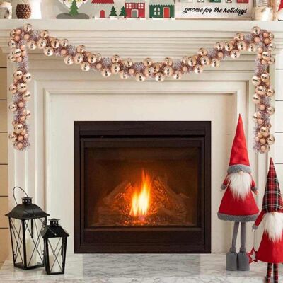 vidaXL Weihnachtskugelgirlande Roségold 186 cm Polystyrol - Gold vidaXL Weihnachtskugelgirlande Roségold 186 cm Polystyrol - Gold