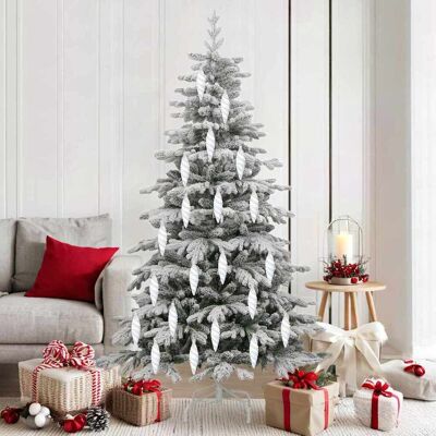 vidaXL Christmas Spiral Shape Ball 40 pcs Weiß Kunststoff - Weiß vidaXL Christmas Spiral Shape Ball 40 pcs Weiß Kunststoff - Weiß