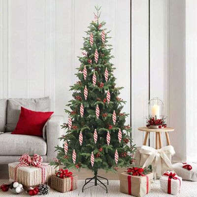 vidaXL Christmas Spiral Shape Ball 40 pcs Rot Kunststoff - Rot vidaXL Christmas Spiral Shape Ball 40 pcs Rot Kunststoff - Rot
