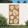 vidaXL Garten-Wanddeko 105x55 cm Cortenstahl Blatt-Design - Braun