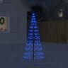 vidaXL LED-Weihnachtsbaum für Fahnenmast 200 LEDs Blau 180 cm