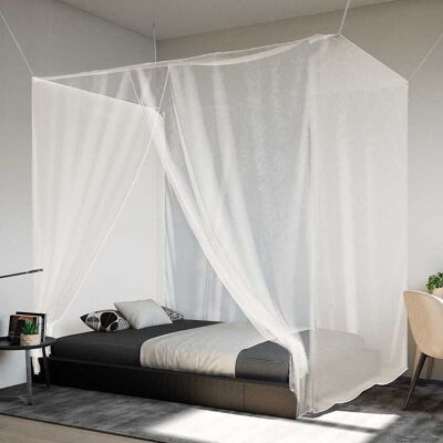vidaXL Moskitonetz zum Aufhängen 156 Mesh Weiß 220x150x180 cm - Weiß vidaXL Moskitonetz zum Aufhängen 156 Mesh Weiß 220x150x180 cm - Weiß