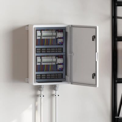 vidaXL Steuerungsschrank Grau 47 x 20 x 50 cm ABS Kunststoff - Grau vidaXL Steuerungsschrank Grau 47 x 20 x 50 cm ABS Kunststoff - Grau