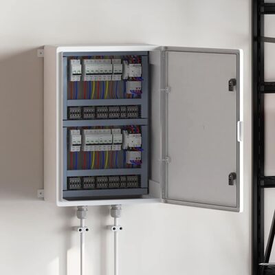 vidaXL Steuerungsschrank Grau 57 x 24,5 x 70 cm ABS Kunststoff - Grau vidaXL Steuerungsschrank Grau 57 x 24,5 x 70 cm ABS Kunststoff - Grau