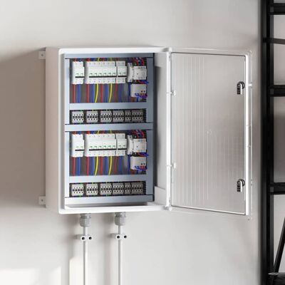 vidaXL Steuerungsschrank Grau 57 x 24,5 x 70 cm ABS Kunststoff - Grau vidaXL Steuerungsschrank Grau 57 x 24,5 x 70 cm ABS Kunststoff - Grau