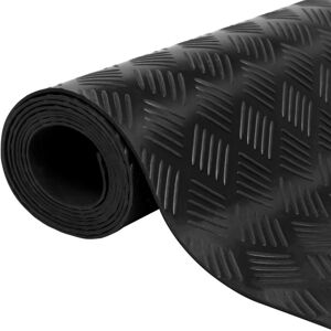 vidaXL Bodenmatte Rutschfest Gummi 1,5x2 m 3 mm Karo - Schwarz