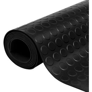 vidaXL Gummi-Bodenmatte Antirutschmatte mit Punkten 2 x 1 m - Schwarz