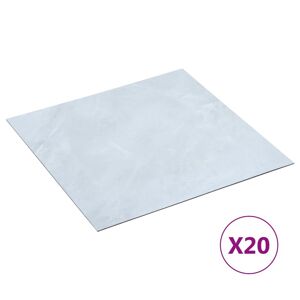 vidaXL PVC-Fliesen Selbstklebend 20 Stk. 1,86 m² Weißer Marmor - Weiß