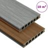 vidaXL WPC Terrassendielen mit Zubehör Braun und Grau 10 m² 2,2 m - Braun