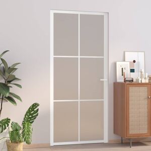 vidaXL Innentür 93x201,5 cm Weiß Mattglas und Aluminium - Weiß vidaXL Innentür 93x201,5 cm Weiß Mattglas und Aluminium - Weiß