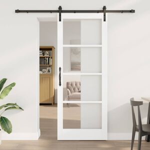 vidaXL Schiebetür ORKDAL Weiß und Schwarz 83 x 211 cm - Weiß vidaXL Schiebetür ORKDAL Weiß und Schwarz 83 x 211 cm - Weiß