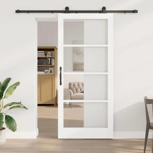 vidaXL Schiebetür ORKDAL Weiß und Schwarz 93 x 211 cm - Weiß vidaXL Schiebetür ORKDAL Weiß und Schwarz 93 x 211 cm - Weiß