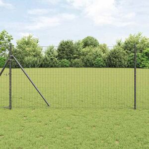 vidaXL Eurozaun Grau 1 x 10 m PVC-beschichtetes Eisen - Grau vidaXL Eurozaun Grau 1 x 10 m PVC-beschichtetes Eisen - Grau