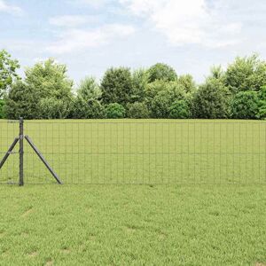 vidaXL Eurozaun Grau 0,4 x 50 m PVC-beschichtetes Eisen - Grau vidaXL Eurozaun Grau 0,4 x 50 m PVC-beschichtetes Eisen - Grau