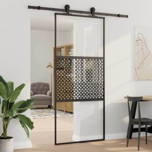 vidaXL Glastür Schwarz 90 x 2 x 205 cm Aluminium - Schwarz vidaXL Glastür Schwarz 90 x 2 x 205 cm Aluminium - Schwarz
