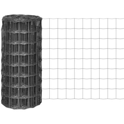 vidaXL Eurozaun Stahl 10 x 0,8 m Grau - Grau vidaXL Eurozaun Stahl 10 x 0,8 m Grau - Grau