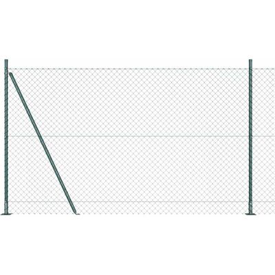 vidaXL Kettengliedzaun mit Betonbasis 10 x 1,5 m Grün Netz - Grün vidaXL Kettengliedzaun mit Betonbasis 10 x 1,5 m Grün Netz - Grün