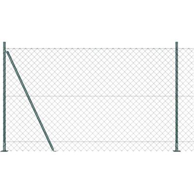 vidaXL Außen-Kettenzaun mit Betonsockel 10 x 1,5 m Grün Netz - Grün vidaXL Außen-Kettenzaun mit Betonsockel 10 x 1,5 m Grün Netz - Grün