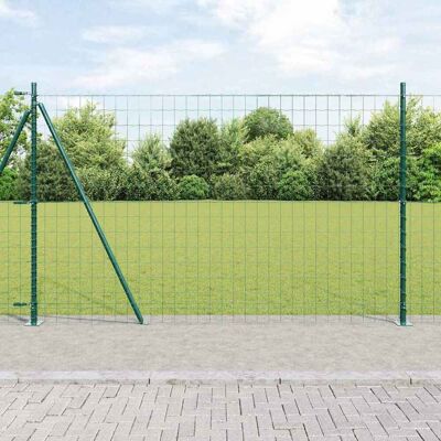 vidaXL Eurozaun mit Betonfundament 10 x 1,4 m PVC-beschichteter Stahl - Grün vidaXL Eurozaun mit Betonfundament 10 x 1,4 m PVC-beschichteter Stahl - Grün