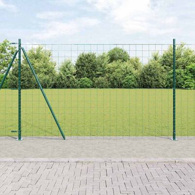 vidaXL Eurozaun mit Betonfundament 10 x 1,4 m PVC-beschichteter Stahl - Grün vidaXL Eurozaun mit Betonfundament 10 x 1,4 m PVC-beschichteter Stahl - Grün