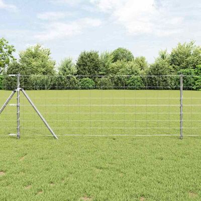 vidaXL Ground Fix Geschweißter Drahtzaun 25 x 0,8 m Verzinkter Stahl - Silber vidaXL Ground Fix Geschweißter Drahtzaun 25 x 0,8 m Verzinkter Stahl - Silber