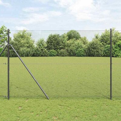 vidaXL Outdoor-Schweißdrahtzaun Boden Fix 10 x 1,5 m Grau Netz - Grau vidaXL Outdoor-Schweißdrahtzaun Boden Fix 10 x 1,5 m Grau Netz - Grau