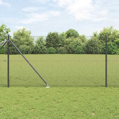 vidaXL Schweißdrahtzaun mit Spikes 25 x 1,4 m PVC-beschichteter Stahl - Grau vidaXL Schweißdrahtzaun mit Spikes 25 x 1,4 m PVC-beschichteter Stahl - Grau