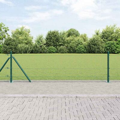 vidaXL Geschweißter Drahtzaun mit Betonfundament 50 x 0,5 m Grün Netz - Grün vidaXL Geschweißter Drahtzaun mit Betonfundament 50 x 0,5 m Grün Netz - Grün