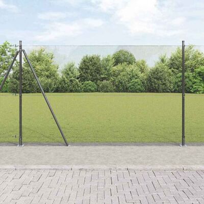 vidaXL Geschweißter Drahtzaun mit Betonfundament 25 x 1,5 m Grau Netz - Grau vidaXL Geschweißter Drahtzaun mit Betonfundament 25 x 1,5 m Grau Netz - Grau