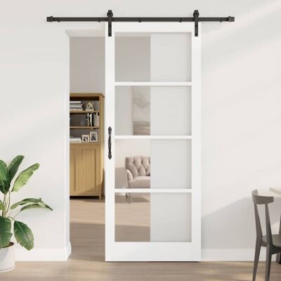 vidaXL Schiebetür ORKDAL Weiß und Schwarz 93 x 232 cm - Weiß vidaXL Schiebetür ORKDAL Weiß und Schwarz 93 x 232 cm - Weiß