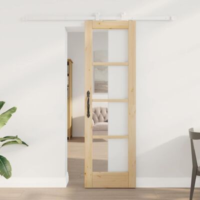 vidaXL Schiebetür ORKDAL Natur 61 x 198,5 cm Solid Pine Wood and Glass - Braun vidaXL Schiebetür ORKDAL Natur 61 x 198,5 cm Solid Pine Wood and Glass - Braun