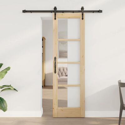 vidaXL Schiebetür ORKDAL Natur 61 x 198,5 cm Solid Pine Wood and Glass - Braun vidaXL Schiebetür ORKDAL Natur 61 x 198,5 cm Solid Pine Wood and Glass - Braun