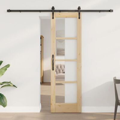 vidaXL Schiebetür ORKDAL Natur 61 x 198,5 cm Solid Pine Wood and Glass - Braun vidaXL Schiebetür ORKDAL Natur 61 x 198,5 cm Solid Pine Wood and Glass - Braun