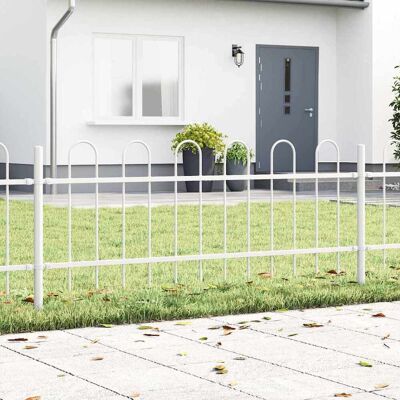 Gartenzaun Vidaxl - 13,6x0,6 m Weiß Metallzaun Gartenzaun Vidaxl - 13,6x0,6 m Weiß Metallzaun