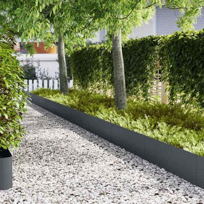 vidaXL Anthrazit Kunststoff Gartenrand 100x0.5x30cm Langlebig vidaXL Anthrazit Kunststoff Gartenrand 100x0.5x30cm Langlebig