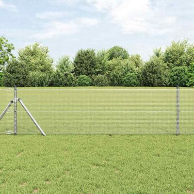 vidaXL Geschweißter Drahtzaun 1000 x 40 cm Silber - Silber vidaXL Geschweißter Drahtzaun 1000 x 40 cm Silber - Silber