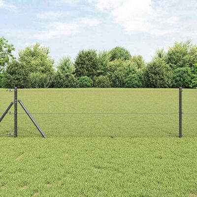 vidaXL Geschweißter Drahtzaun 1000 x 40 cm Grau - Grau vidaXL Geschweißter Drahtzaun 1000 x 40 cm Grau - Grau