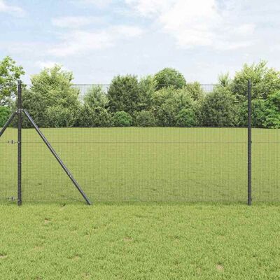 vidaXL Geschweißter Drahtzaun 5000 x 120 cm Grau - Grau vidaXL Geschweißter Drahtzaun 5000 x 120 cm Grau - Grau