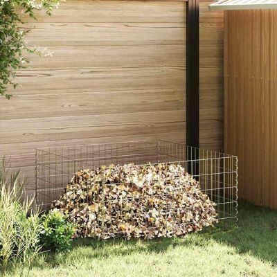 vidaXL Silber Metall-Draht 100x100x50 cm Modular Gartenzaun vidaXL Silber Metall-Draht 100x100x50 cm Modular Gartenzaun