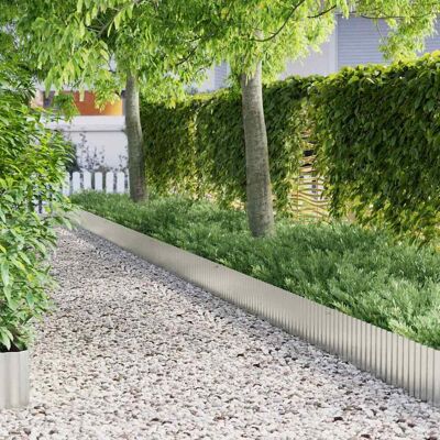 vidaXL Rasenrand Silber 1000 x 25 x 0,03 cm - Silber vidaXL Rasenrand Silber 1000 x 25 x 0,03 cm - Silber